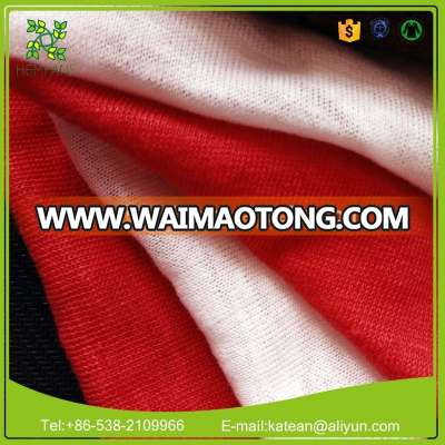 wholesale high quality 100% organic hemp jersey fabric