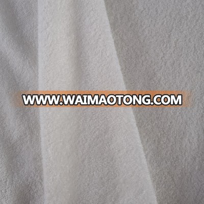 factory price organic natural bamboo double loop terry towelling cloth fabric