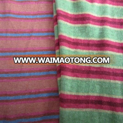 55% hemp 45% organic cotton fabric organic hemp knitted striped jersey